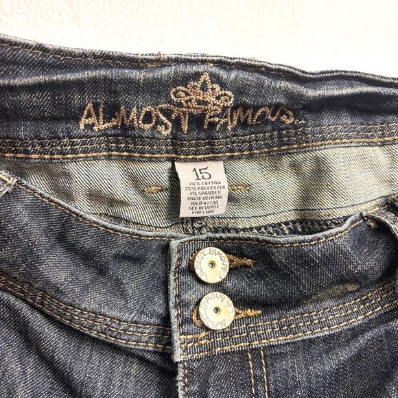 Almost Famous Lowrise Super Whisker Faded Denim Straight Leg Western Jean (15) - Picture 10 of 15